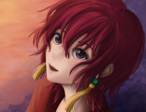 Обои картинки фото разное, арты, девушка, аниме, рассвет, йоны, арт