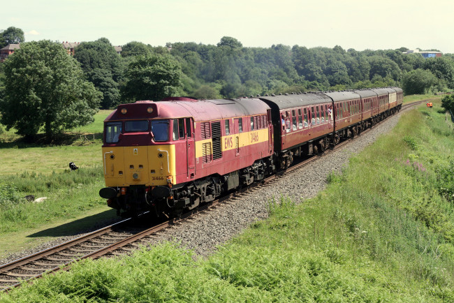 Обои картинки фото техника, поезда, локомотив, рельсы, дорога, железная, состав