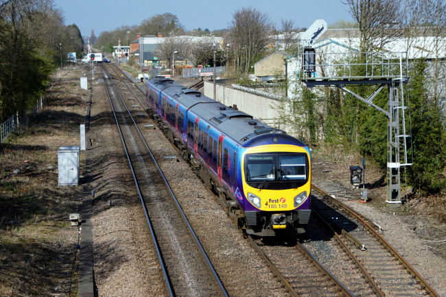 Обои картинки фото техника, поезда, состав, локомотив, рельсы, дорога, железная