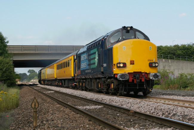 Обои картинки фото техника, поезда, состав, локомотив, рельсы, дорога, железная