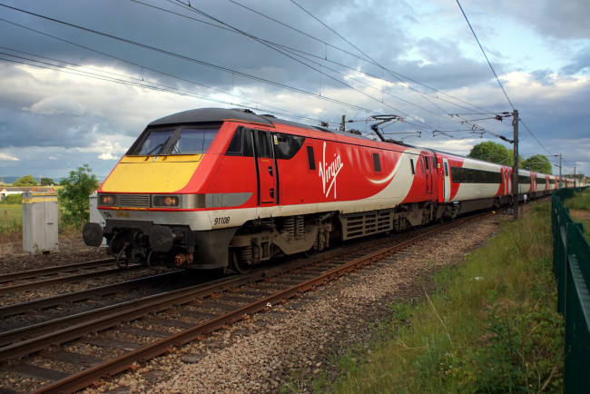 Обои картинки фото техника, поезда, железная, состав, локомотив, рельсы, дорога