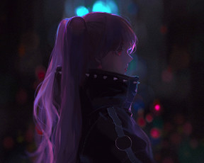 Картинка аниме unknown +другое ночь девушка