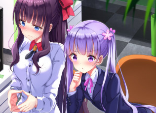 Картинка аниме new+game фон взгляд девушки