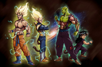 Картинка dragon+ball аниме мужчины фон магия