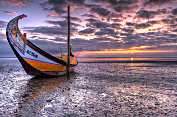 Картинка корабли лодки +шлюпки закат