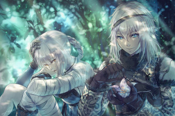 Картинка аниме unknown +другое art девушка kain nier lira mist парень