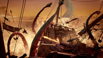 Картинка sea+of+thieves видео+игры море корабль
