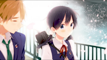 Картинка аниме tamako+market девочка парень