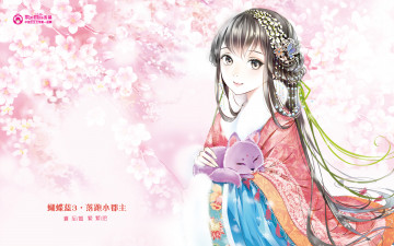 обоя аниме, mini miss, девушка, взгляд, фон