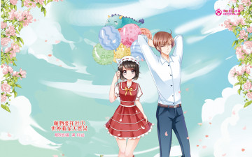 обоя аниме, mini miss, взгляд, девушка, фон