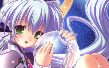 Картинка аниме planetarian фон взгляд девушка