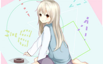 Картинка аниме unknown +другое фон взгляд девушка