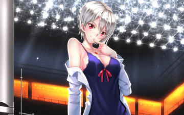 Картинка food+wars +shokugeki+no+soma аниме shokugeki+no+soma фон взгляд девушка