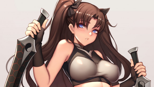 Обои картинки фото аниме, fate, stay night, рин