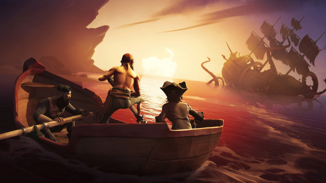 Обои картинки фото sea of thieves, видео игры, корабль, море