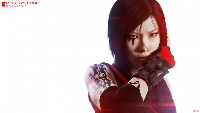 Обои картинки фото видео игры, mirror`s edge catalyst, девушка, фон, взгляд