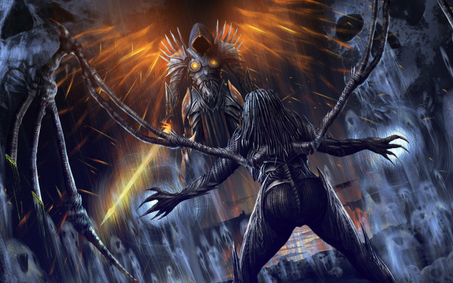 Обои картинки фото видео игры, ~~~другое~~~, sarah, kerrigan, heroes, of, the, storm, starcraft, angel, death, diablo, 3, archangel, justice, tyrael