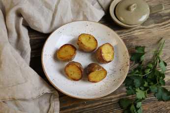 Картинка еда картофель скатерть