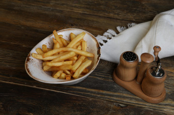 Картинка еда картофель соль фри перец скатерть
