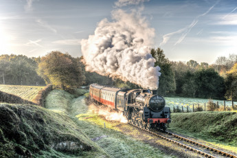 Картинка техника паровозы состав локомотив