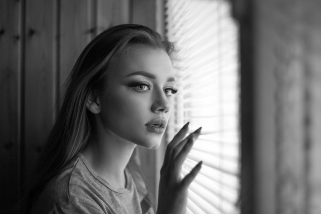 Обои картинки фото девушка, девушки, -unsort , Черно-белые обои, модель