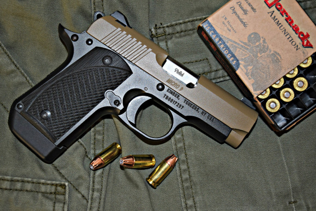 Обои картинки фото kimber micro 9 g10 grips, оружие, пистолеты, ствол