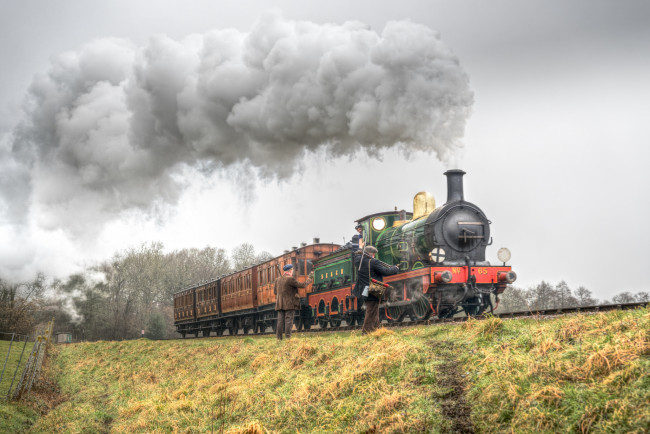 Обои картинки фото техника, паровозы, локомотив, состав