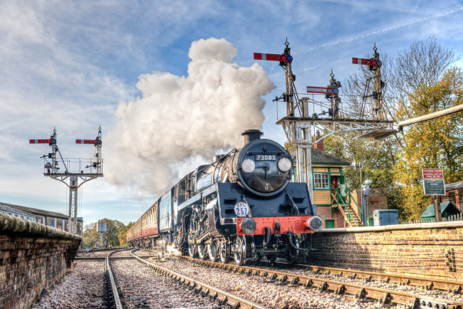 Обои картинки фото техника, паровозы, локомотив, состав