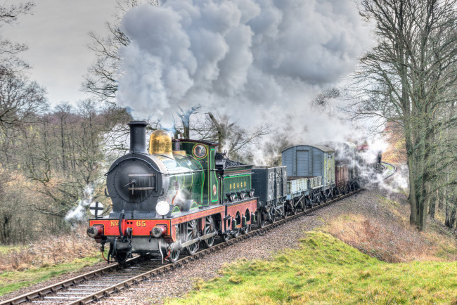 Обои картинки фото техника, паровозы, состав, локомотив