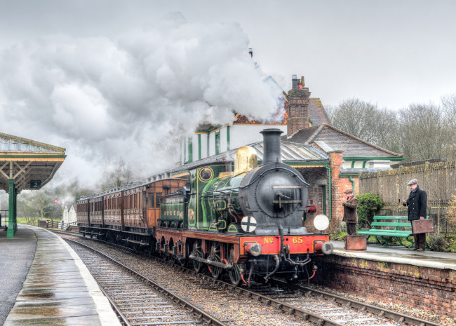 Обои картинки фото техника, паровозы, локомотив, состав