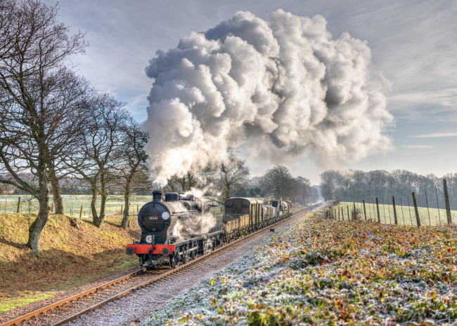 Обои картинки фото техника, паровозы, состав, локомотив