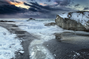 Картинка природа побережье берег тучи