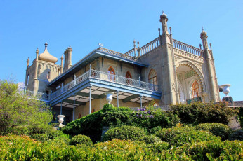 Картинка воронцовский+дворец+алупка города -+дворцы +замки +крепости здание крым алупка дворец воронцовский