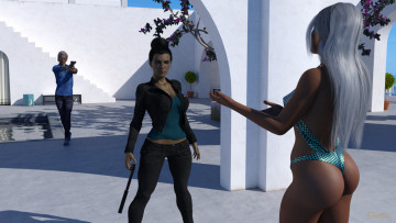 Картинка 3д+графика фантазия+ fantasy фон взгляд девушки