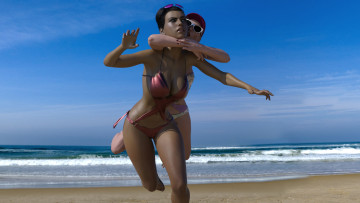 Картинка 3д+графика люди+ people фон взгляд девушки