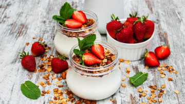 Картинка еда мюсли +хлопья хлопья клубника