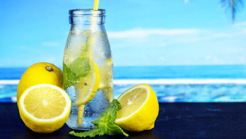 Картинка еда напитки мята лимон лимонад
