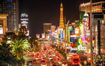 Картинка города лас-вегас+ сша вечер огни