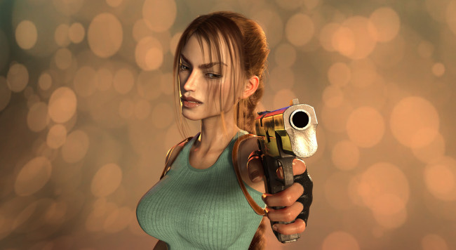 Обои картинки фото 3д графика, фантазия , fantasy, фон, взгляд, девушка