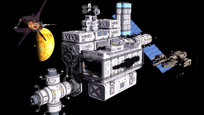 Обои картинки фото 3д графика, космические корабли,  звездолеты , spaceships,  starships, звезды, планета, вселенная, космический, корабль