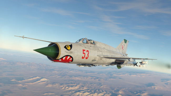 Обои картинки фото авиация, боевые самолёты, миг-21бис