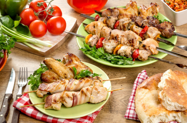 Обои картинки фото еда, шашлык,  барбекю