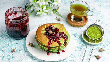 Картинка еда блины +оладьи варенье оладьи