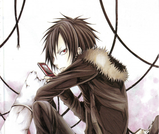 Обои картинки фото аниме, durarara, изая, орихара