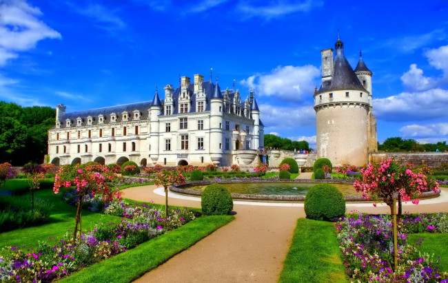 Обои картинки фото chateau de chenonceau, города, замок шенонсо , франция, chateau, de, chenonceau