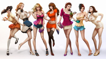 Картинка рисованное люди девушки красивые супер секси няшки нежные классные модницы лапочки мадамочки