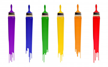 Картинка разное канцелярия +книги кисти краски цвета