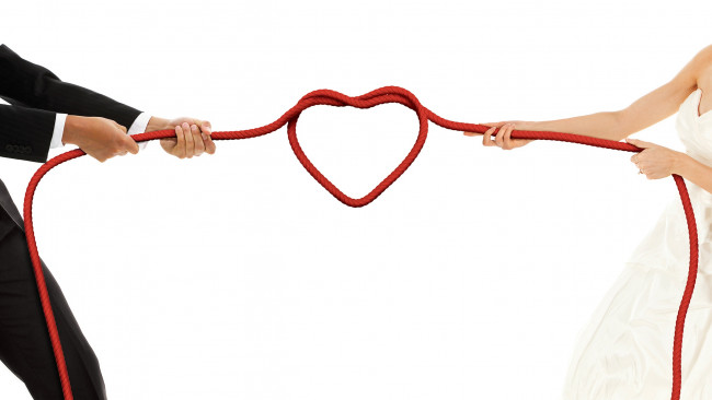 Обои картинки фото праздничные, день святого валентина,  сердечки,  любовь, веревка, сердце