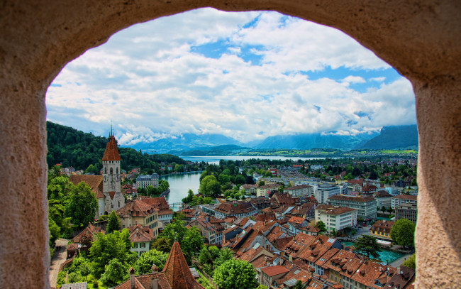 Обои картинки фото tun, switzerland, города, - панорамы