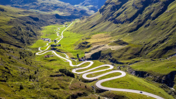 Картинка природа дороги горы шоссе дорога серпантин